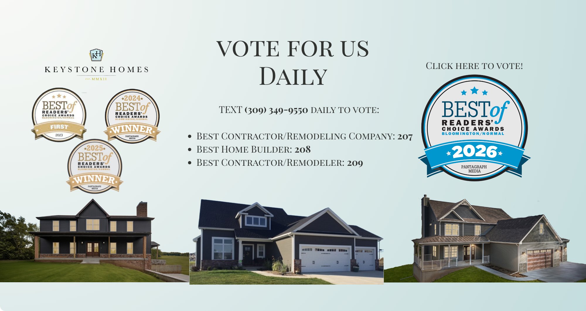 Vote for Keystone Homes Best of 2026